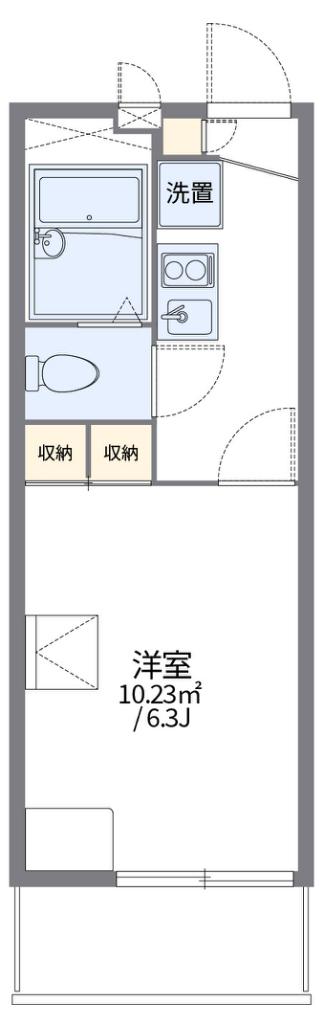 レオパレスPCOTT(1K/2階)の間取り写真