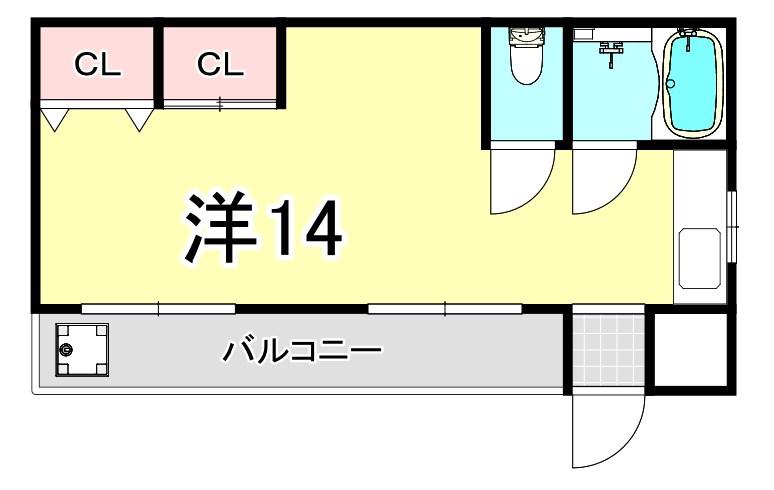 エトワールII(ワンルーム/3階)の間取り写真