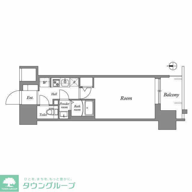 オーパスホームズ川口(1K/12階)の間取り写真