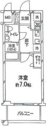 ベルエ難波西(1K/10階)の間取り写真