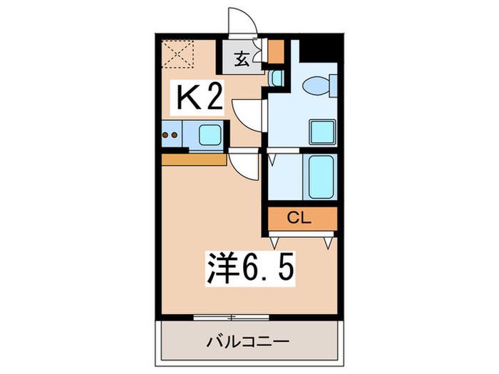 S-FORT玉川学園前(1K/3階)の間取り写真