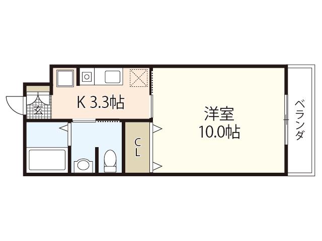 JRBハイツ矢野III番館(1K/2階)の間取り写真