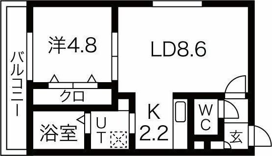 CITY RESIDENCE環状通東(1LDK/4階)の間取り写真