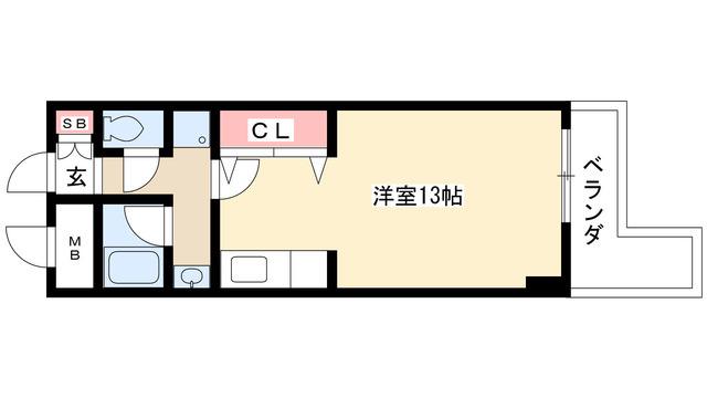 ティーエム21(ワンルーム/3階)の間取り写真