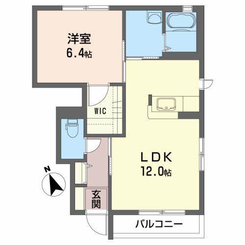 シャーメゾンパルフェ(1LDK/1階)の間取り写真