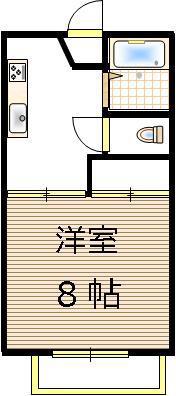 クラッシーナ柴田A(1K/1階)の間取り写真