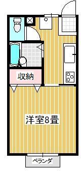 パルティール(1K/2階)の間取り写真
