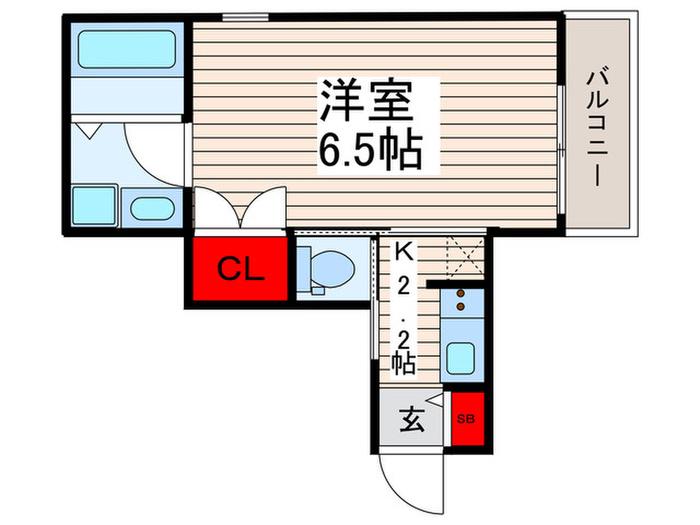 LAINSTONHOUSE瑞江(1K/2階)の間取り写真