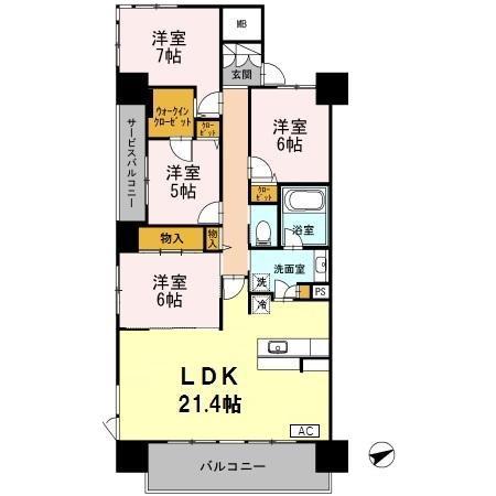 プレミスト金沢駅西口I(4LDK/10階)の間取り写真