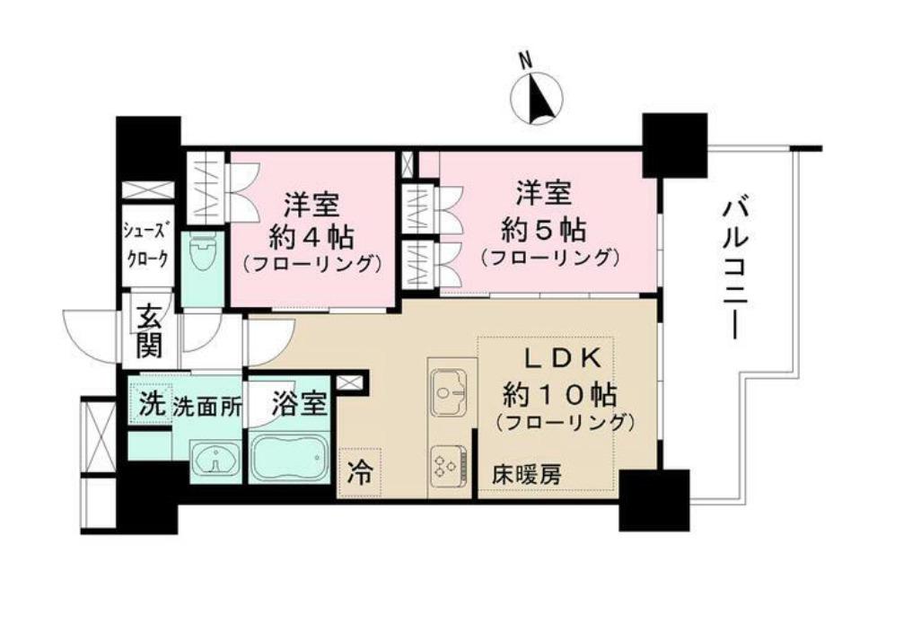 サンクレイドル浅草III(2LDK/8階)の間取り写真