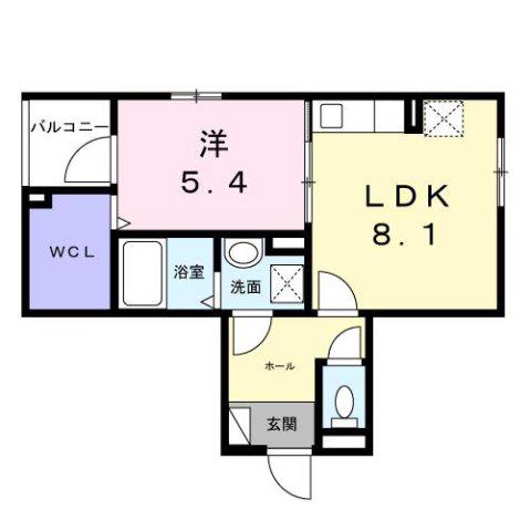 ブリリアンス(1LDK/3階)の間取り写真