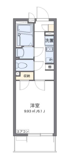 クレイノ栞(1K/1階)の間取り写真