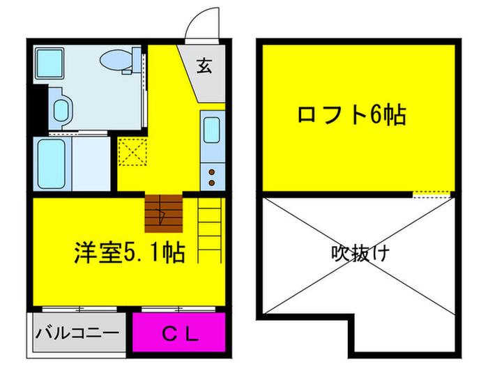 BUENO INICIO(ワンルーム/1階)の間取り写真