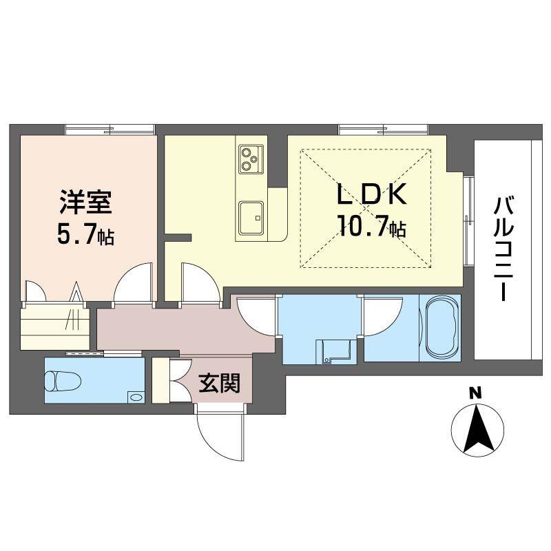 コーポ サヨ(1LDK/2階)の間取り写真