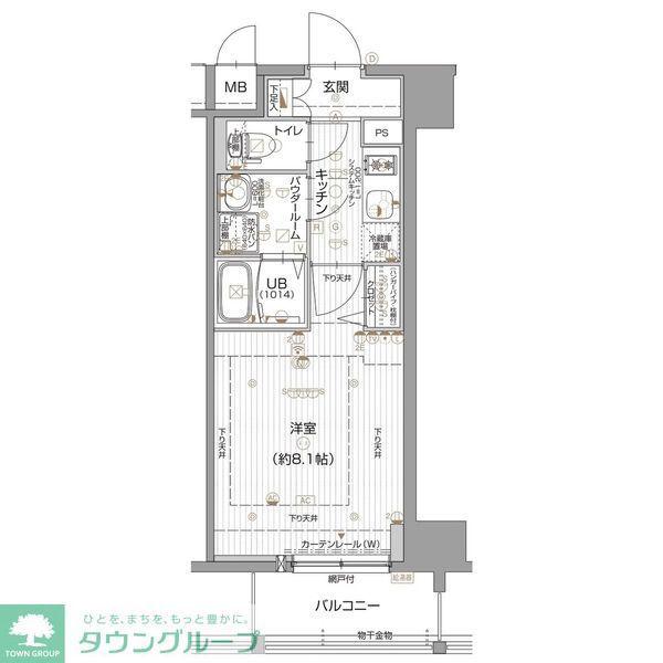 エスリード名古屋東別院(1K/7階)の間取り写真