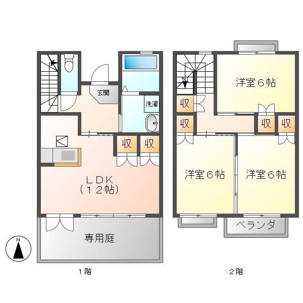 フィナール本郷(3LDK/1階)の間取り写真