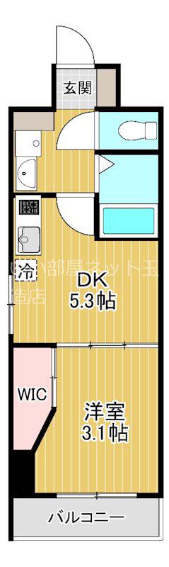 SERENITE-04(1DK/11階)の間取り写真