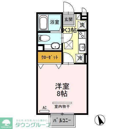 ナカイパレスA(1K/1階)の間取り写真