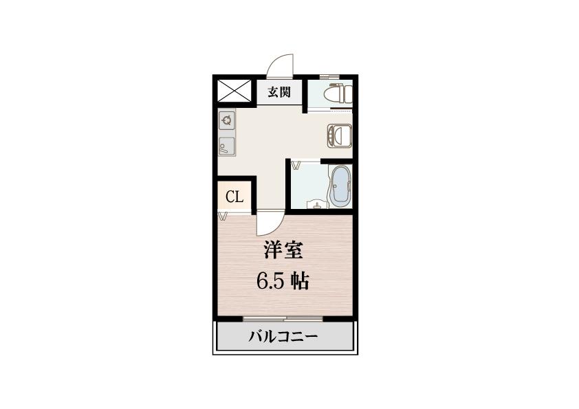 アフターベース樫原(1K/2階)の間取り写真
