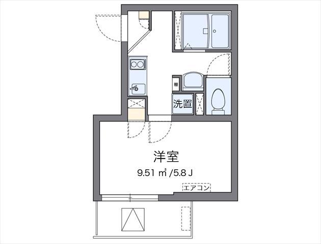 クレイノKOMOHANA(1K/3階)の間取り写真