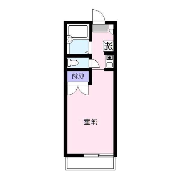 カメリア(1K/2階)の間取り写真