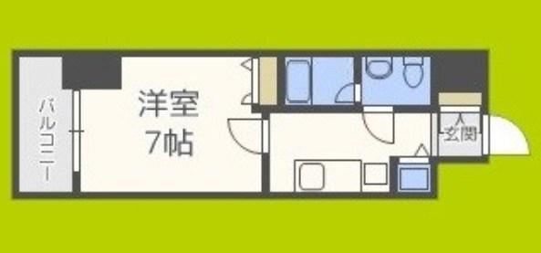 ラヴ心斎橋ウエスト(1K/10階)の間取り写真