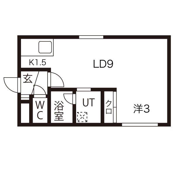 アーバンクラスタ元町II(1LDK/1階)の間取り写真