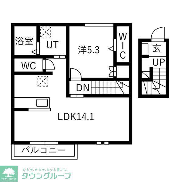 プリミエール昭和区山脇町(1LDK/2階)の間取り写真