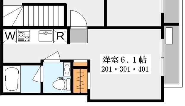 HOUSING STAGE 三軒茶屋(1K/2階)の間取り写真