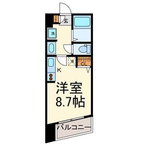 葵ビル(ワンルーム/2階)の間取り写真