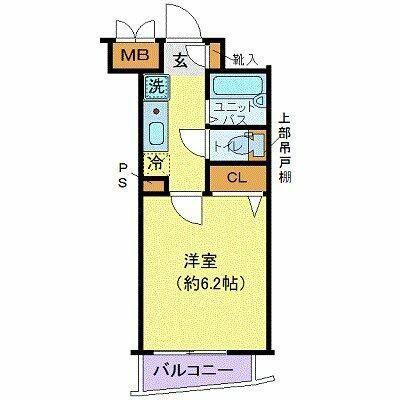 リクレイシア西麻布II番館(1K/9階)の間取り写真