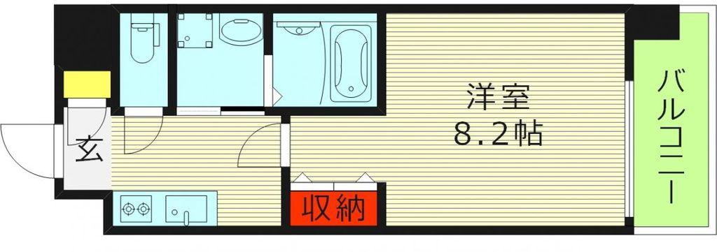 GIOIA 城東中央(1K/1階)の間取り写真