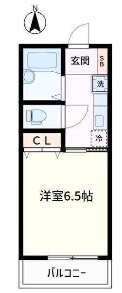 パルミエ・21(1K/2階)の間取り写真