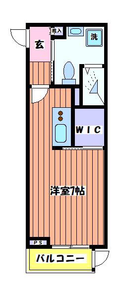 B CITY APARTMENT TACHIKAWATAPP(ワンルーム/1階)の間取り写真