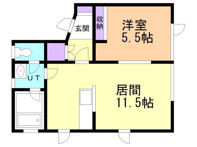 パークヒル(1LDK/1階)の間取り写真