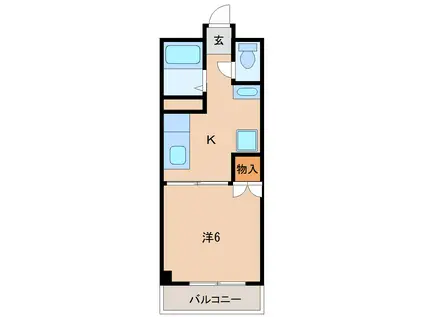 長者マンション(1K/4階)の間取り写真