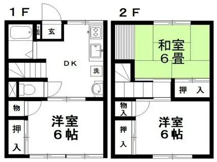 ベルグレイス(3DK/1階)の間取り写真