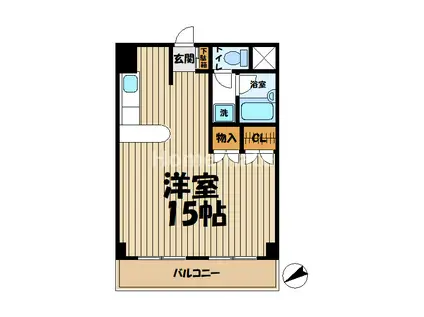 メゾン北鎌倉(ワンルーム/3階)の間取り写真