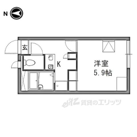 レオパレス国守(1K/2階)の間取り写真