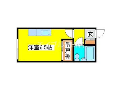 コーポアフロス(ワンルーム/3階)の間取り写真