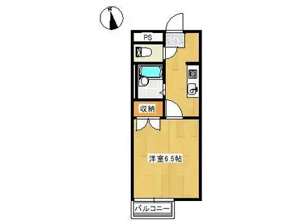 リヴズ モネ III(1K/1階)の間取り写真