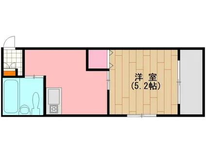 林マンション(1K/2階)の間取り写真