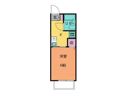 近鉄湯の山線 伊勢松本駅 徒歩14分 2階建 築31年(1K/1階)の間取り写真