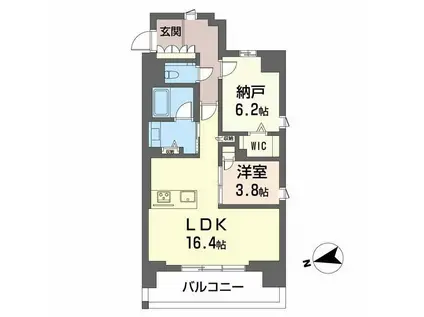 シャーメゾンステージ中央通(1SLDK/9階)の間取り写真