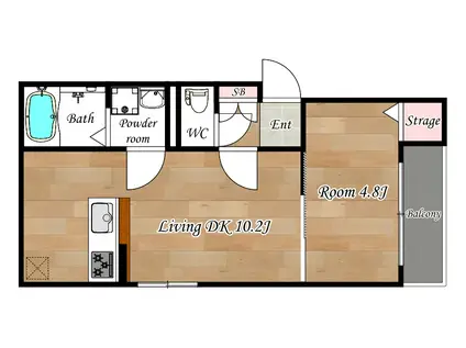 MAISON MIKE(1LDK/3階)の間取り写真