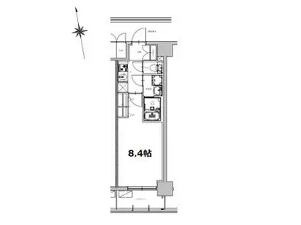 S-RESIDENCE今池BELETA12月契約限定キャ(1K/5階)の間取り写真