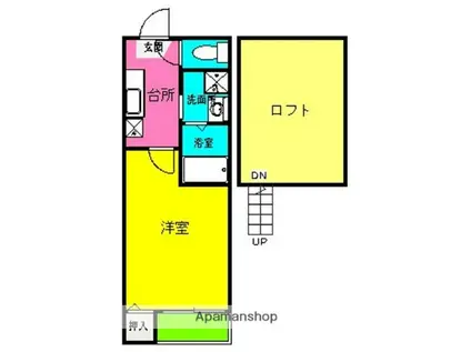 FELICE I(1K/1階)の間取り写真