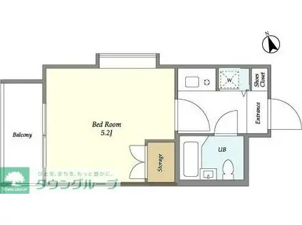 ジョイフル田園調布(1K/5階)の間取り写真