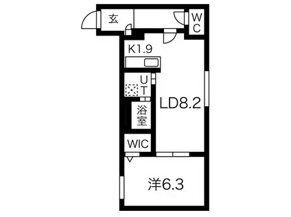 晴蔵KOTONI(1LDK/2階)の間取り写真
