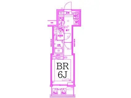 グランリーヴェル横濱VIVANT(1K/3階)の間取り写真
